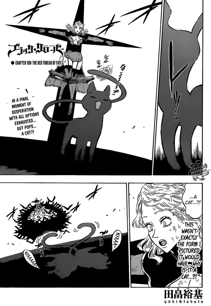 Black Clover Manga Chapter 100 page 1 - The Red Thread of Fate