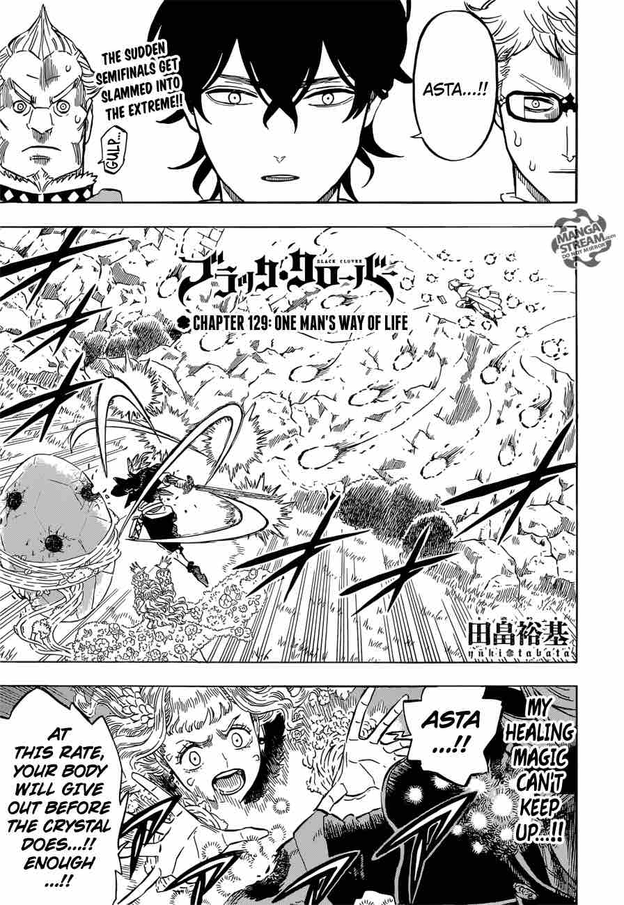 Black Clover Manga Chapter 129 page 1 - The Life of a Certain Man
