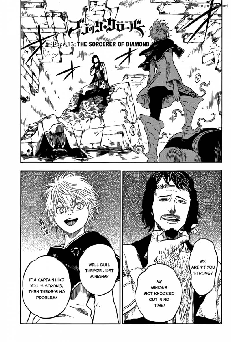 Black Clover Manga Chapter 13 page 1 - The Diamond Mage