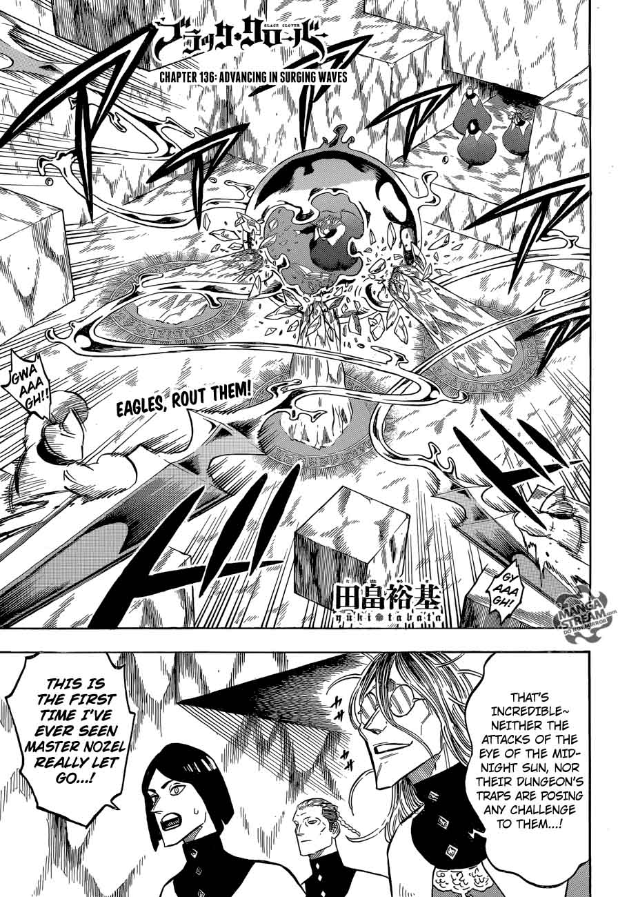 Black Clover Manga Chapter 136 page 1 - Advancing in Surging Waves