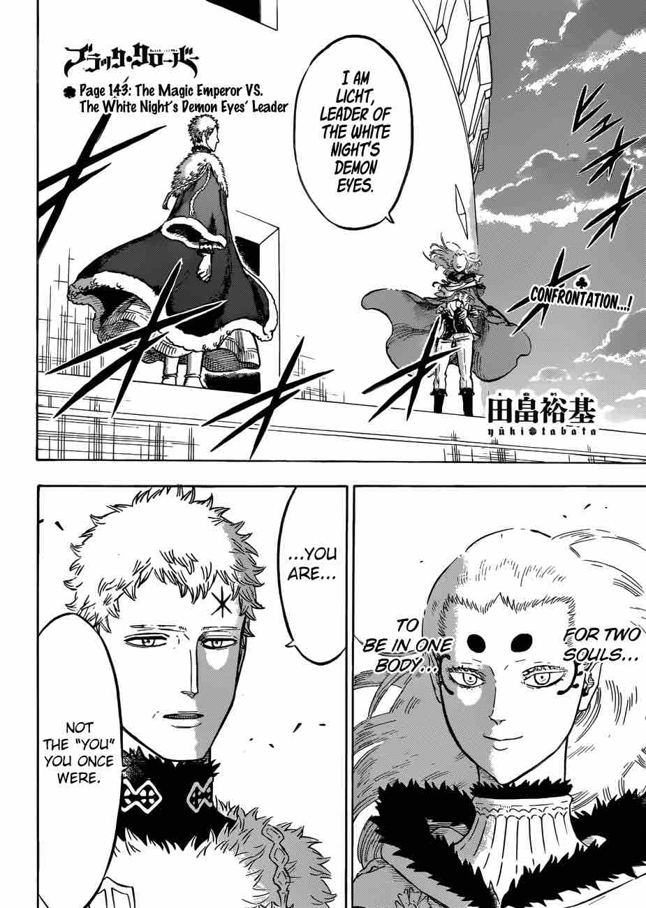 Black Clover Manga Chapter 143 page 2 - The Wizard King vs. the Eye of the Midnight Sun's Leader