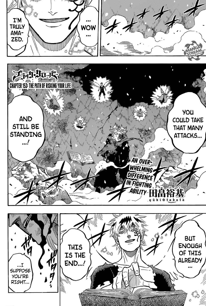 Black Clover Manga Chapter 153 page 2 - The Desperate Path Toward Survival