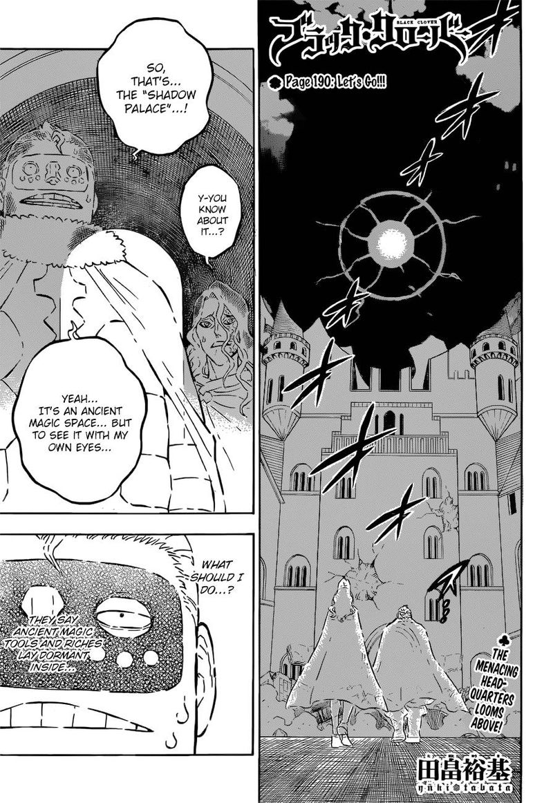 Black Clover Manga Chapter 190 page 1 - Go!!!!