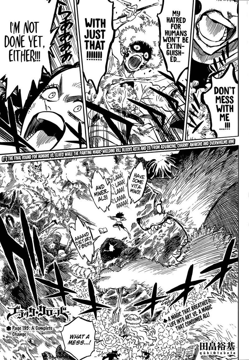 Black Clover Manga Chapter 195 page 1 - A Complete Change