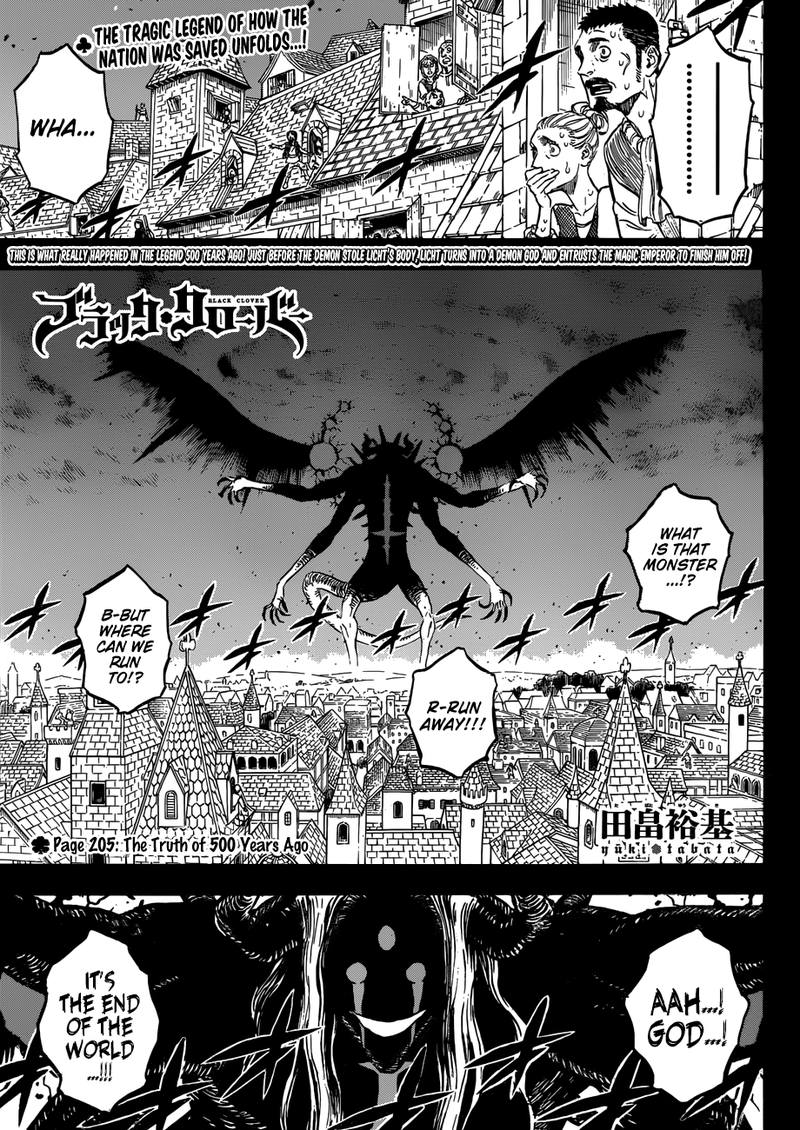 Black Clover Manga Chapter 205 page 1 - The Truth of 500 Years