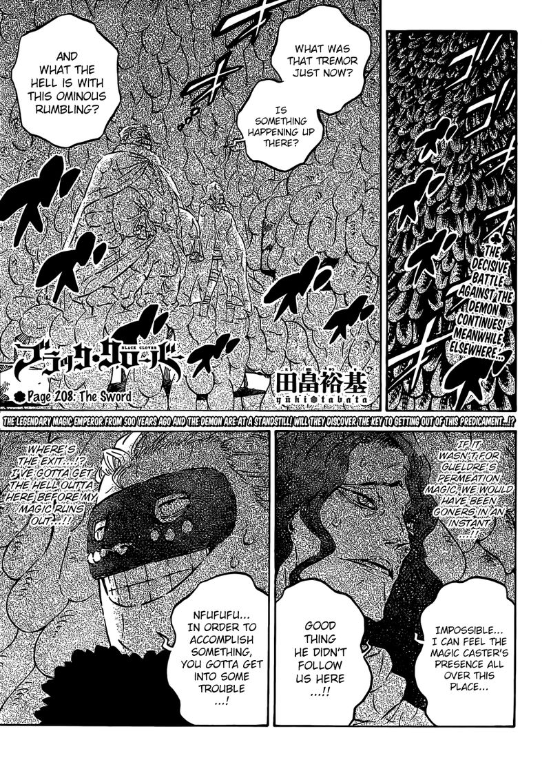 Black Clover Manga Chapter 208 page 1 - Swords