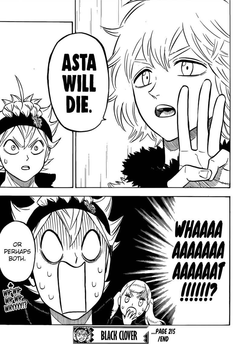 Black Clover Manga Chapter 215 page 11 - Three Problems
