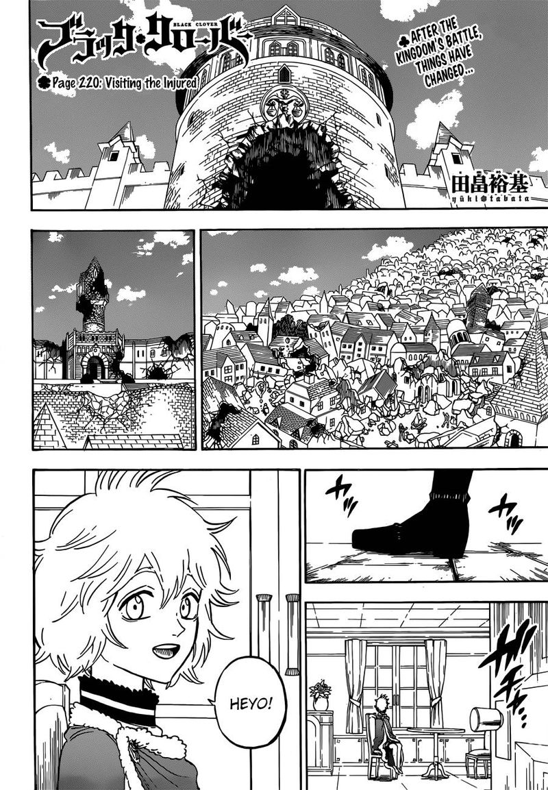 Black Clover Manga Chapter 220 page 2 - Visits