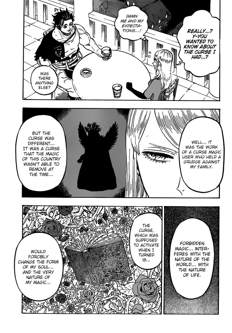 Black Clover Manga Chapter 221 page 11 - The Blue Rose's Confession