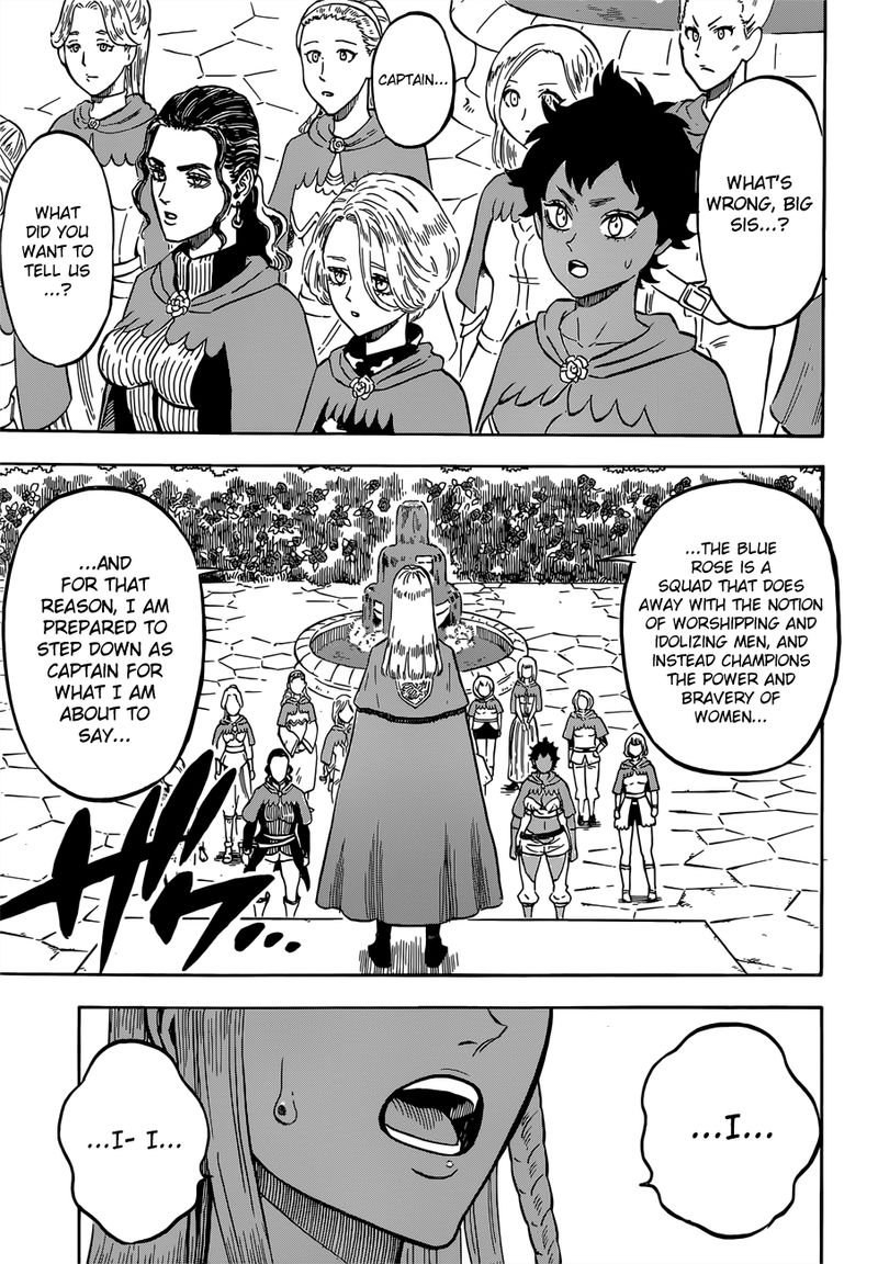 Black Clover Manga Chapter 221 page 3 - The Blue Rose's Confession