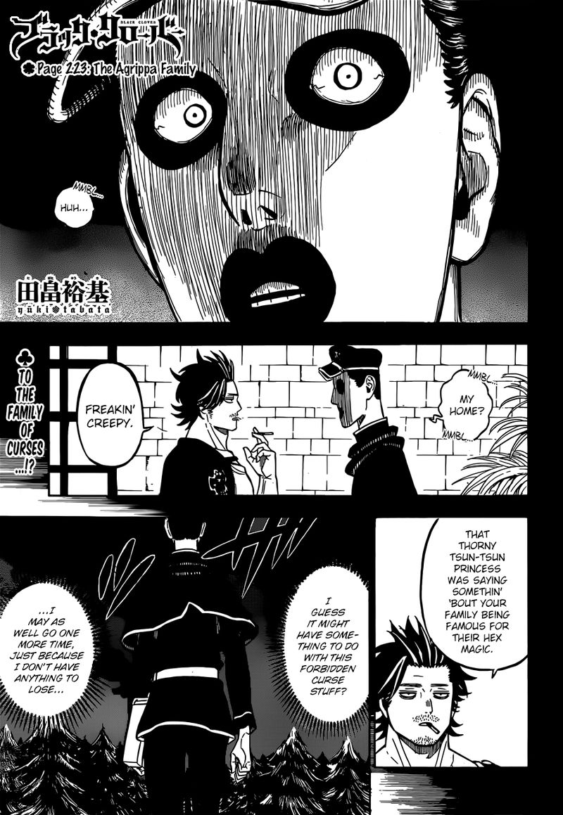 Black Clover Manga Chapter 223 page 1 - The Agrippa Family