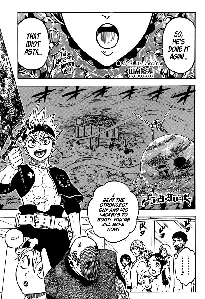 Black Clover Manga Chapter 231 page 1 - The Dark Triad