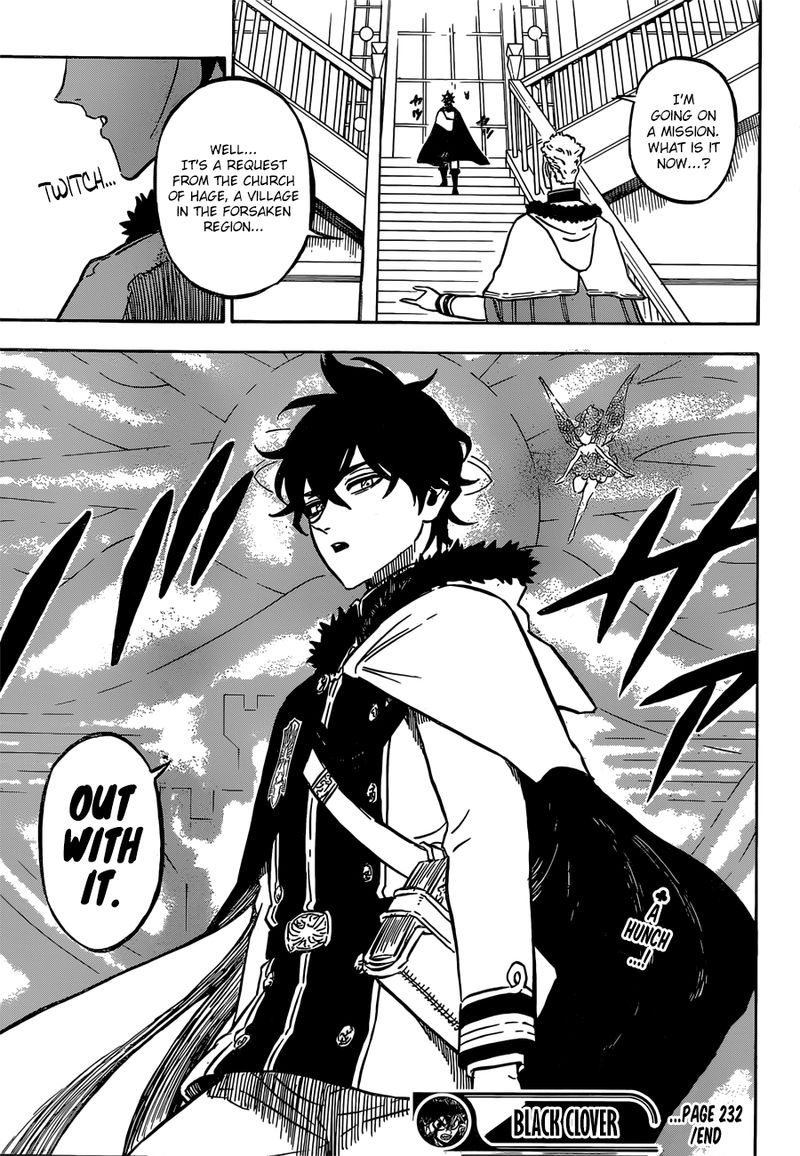 Black Clover Manga Chapter 232 page 12 - Quiet Lakes and Forest Shadows