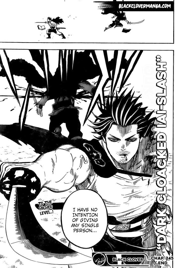 Black Clover Manga Chapter 245 page 14 - Dante vs. the Captain of the Black Bulls