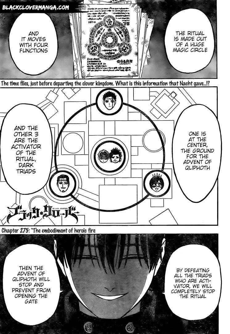 Black Clover Manga Chapter 275 page 1 - Hellfire Incarnate