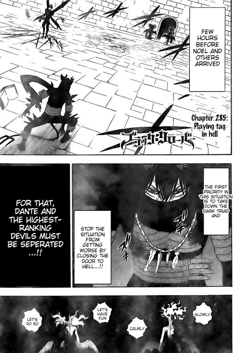 Black Clover Manga Chapter 285 page 1 - A Hellish Game of Tag