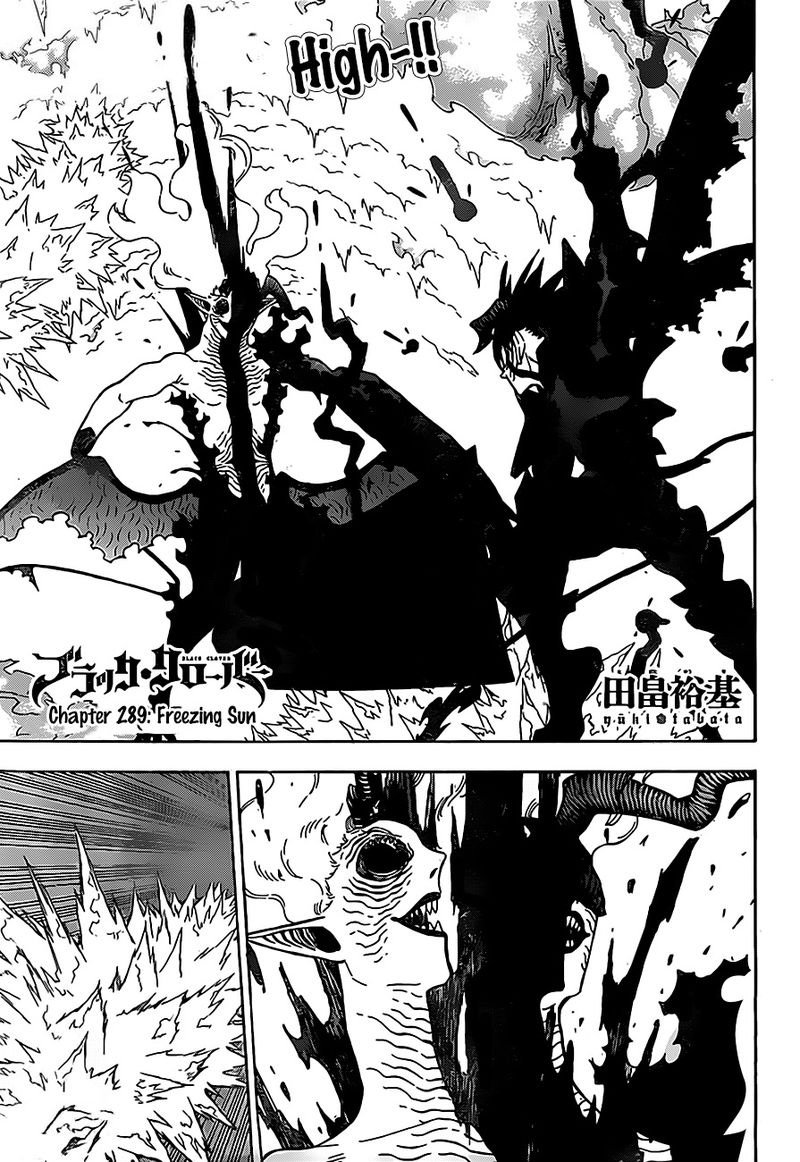 Black Clover Manga Chapter 289 page 1 - Freezing Sun