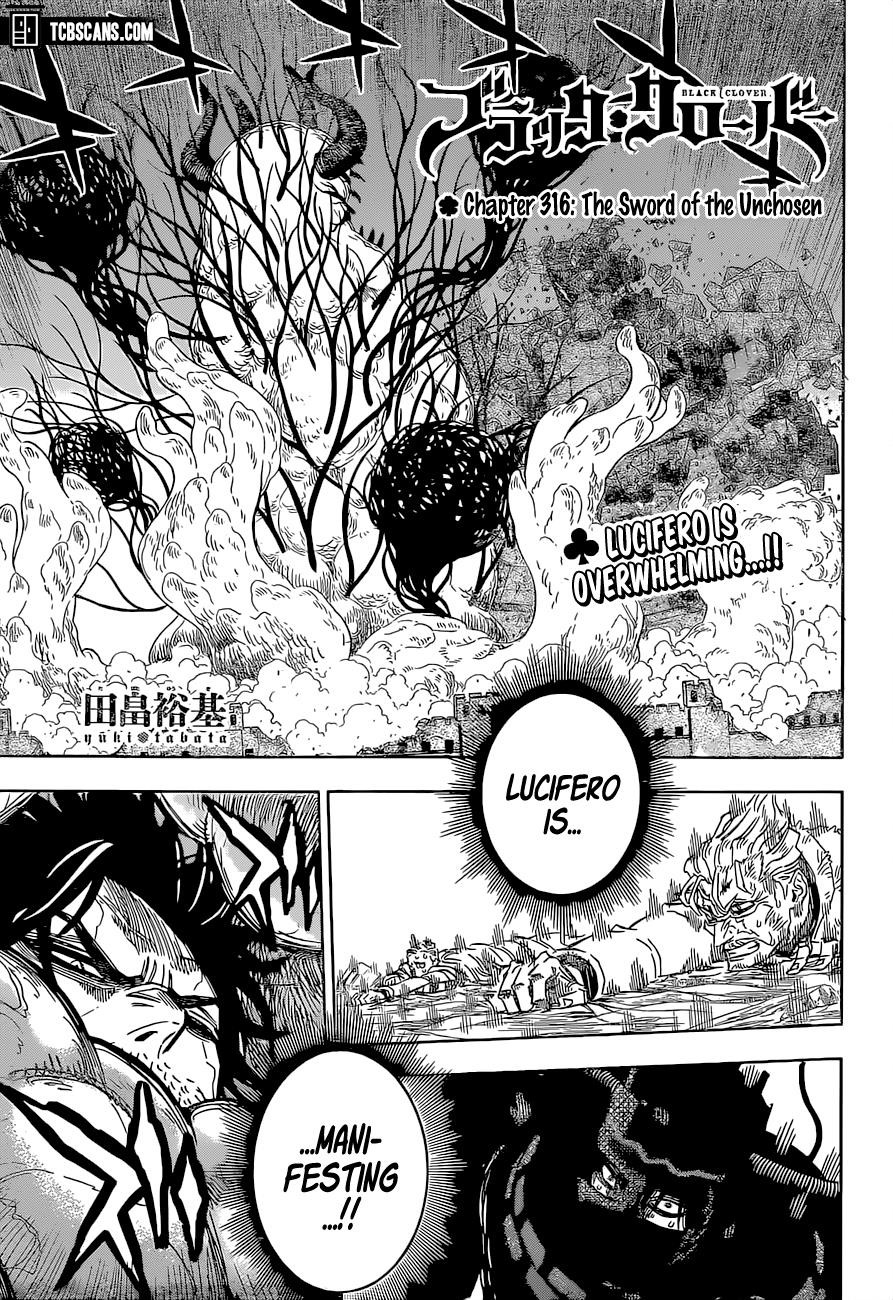 Black Clover Manga Chapter 316 page 1 - Slash of the Unchosen