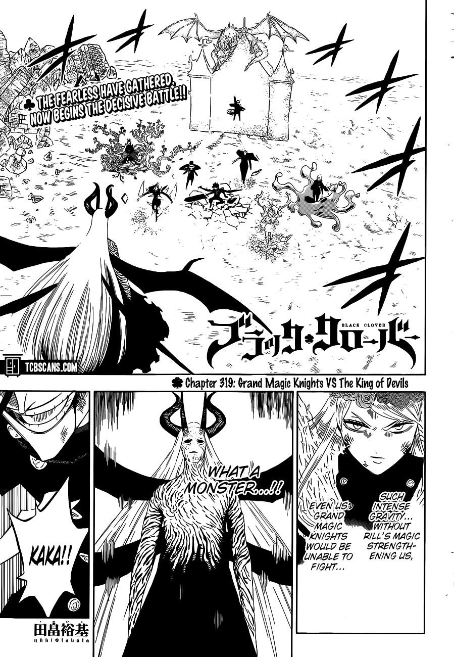 Black Clover Manga Chapter 319 page 1 - Grand Magic Knights vs. King of Devils