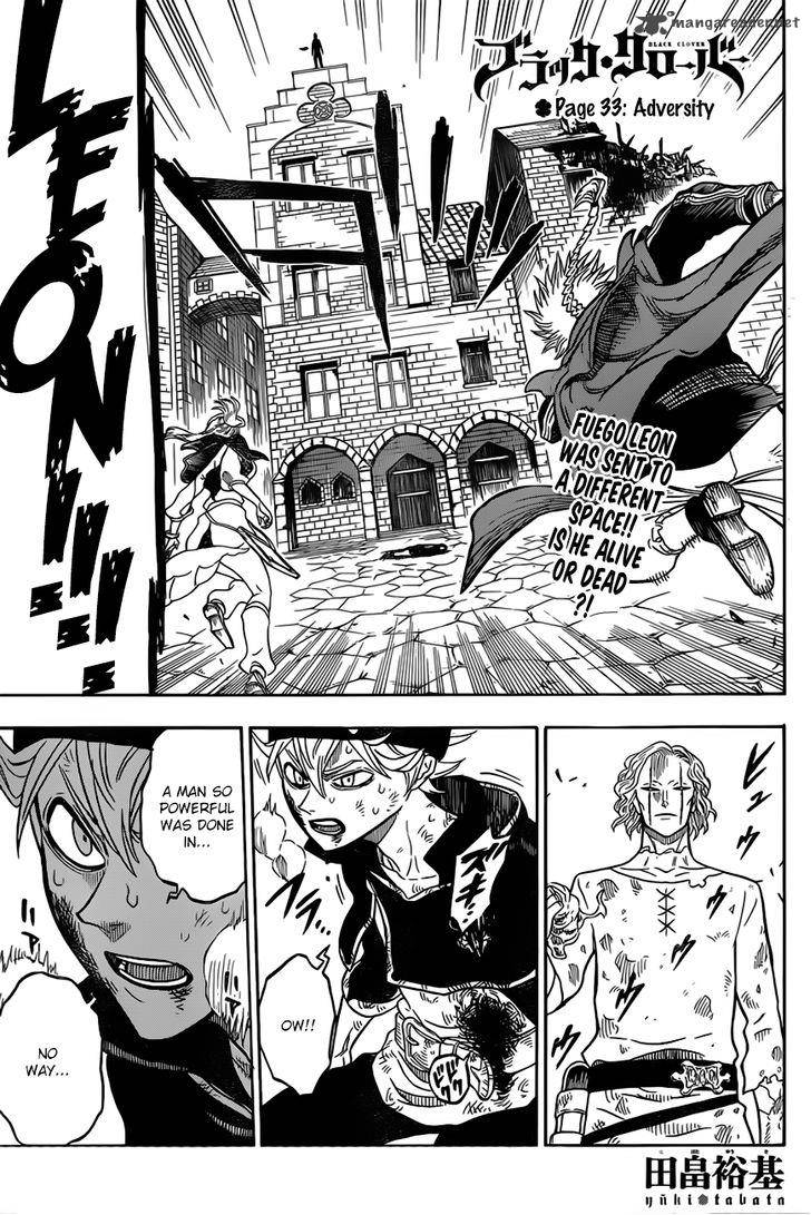 Black Clover Manga Chapter 33 page 1 - Adversity