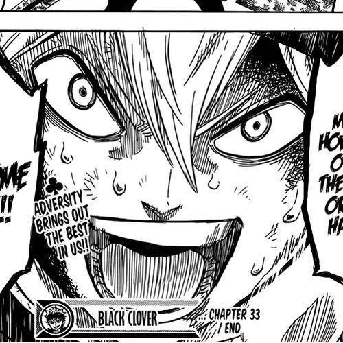 Black Clover Manga Chapter 33 (Adversity) cover