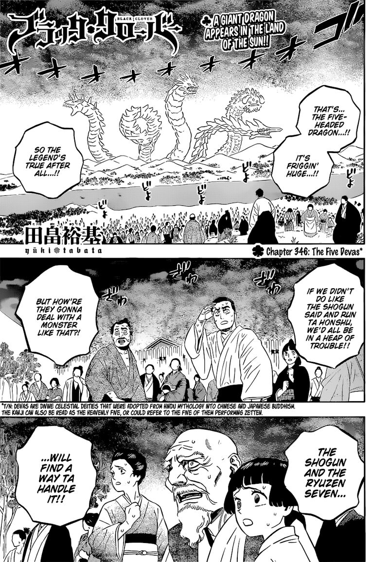 Black Clover Manga Chapter 346 page 2 - Five Zetten