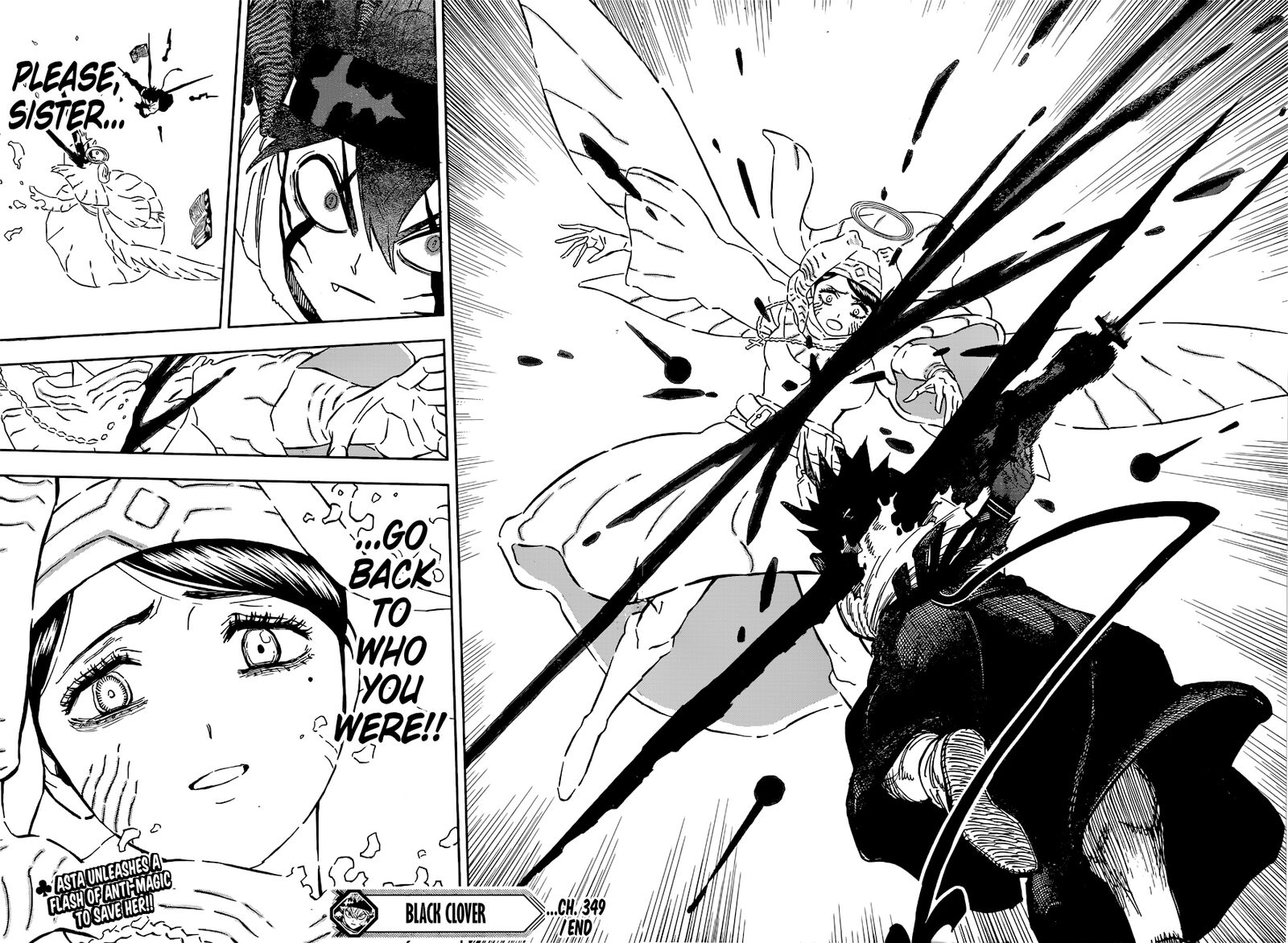 Black Clover Manga Chapter 349 page 13 - Asta vs. Sister Lily