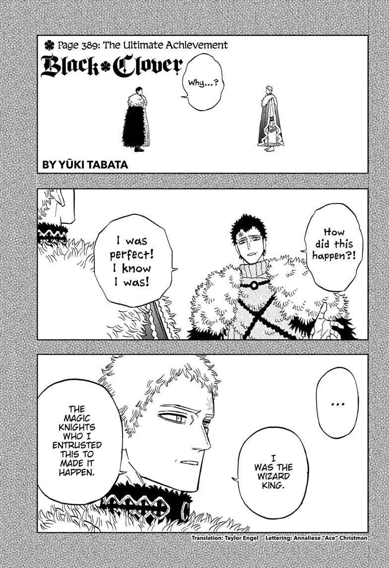 Black Clover Manga Chapter 389 page 1 - The Ultimate Achievement
