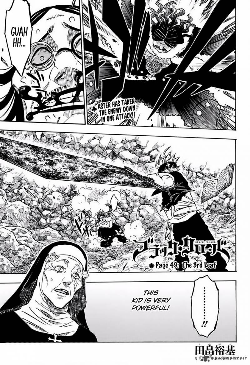 Black Clover Manga Chapter 42 page 1 - Three-Leaf Sprouts