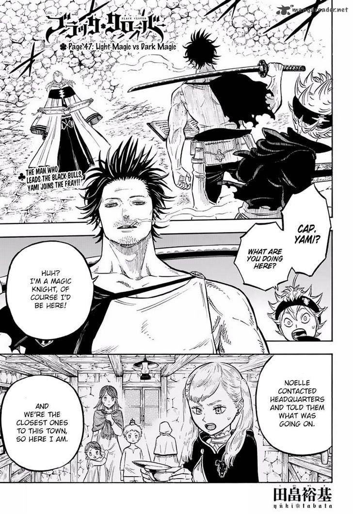 Black Clover Manga Chapter 47 page 1 - Light Magic vs. Dark Magic