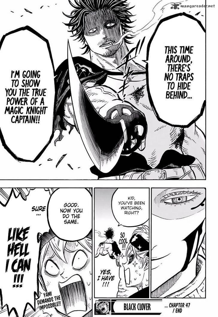 Black Clover Manga Chapter 47 page 17 - Light Magic vs. Dark Magic