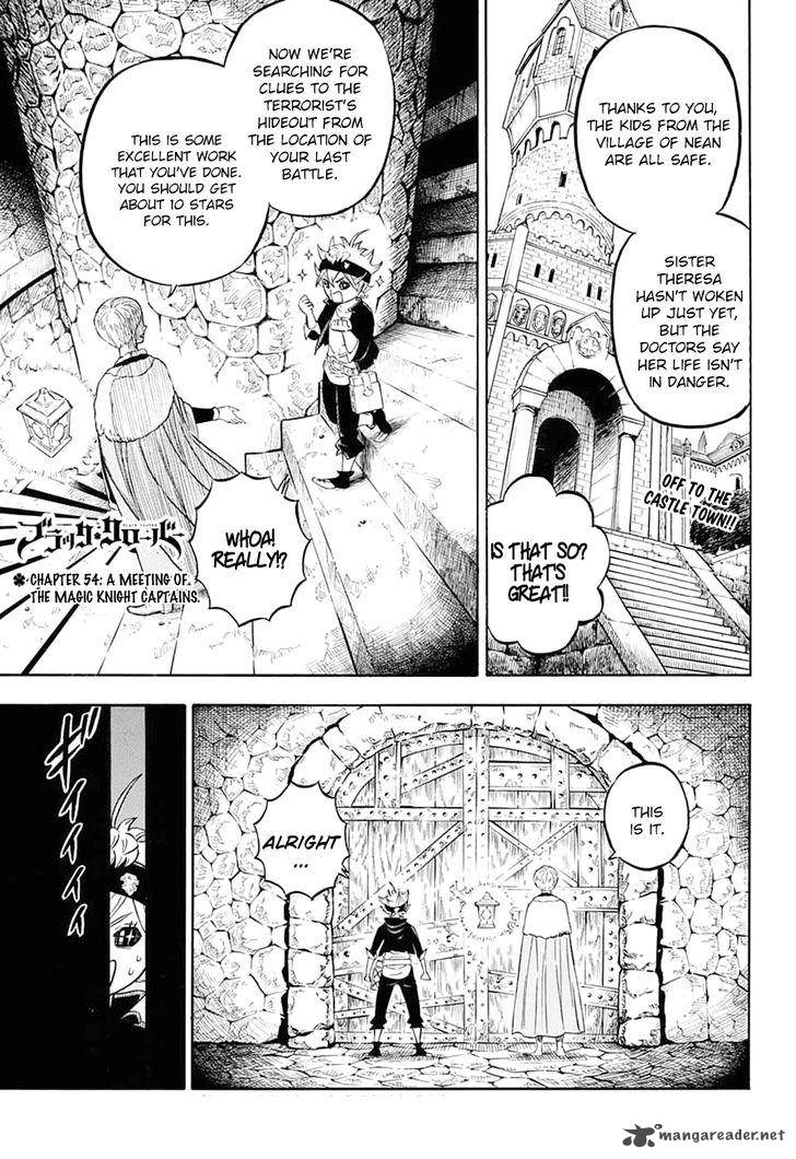Black Clover Manga Chapter 54 page 1 - A Meeting of the Magic Knight Captains