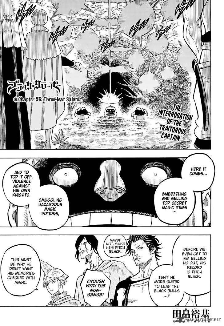 Black Clover Manga Chapter 56 page 1 - Three-Leaf Salute