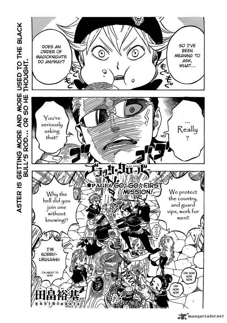Black Clover Manga Chapter 6 page 1 - Go! Go! First Mission