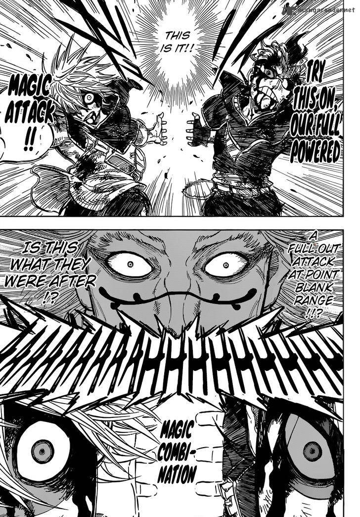Black Clover Manga Chapter 64 page 13 - An Unfiltered Fireball and a Wild Lightning Bolt