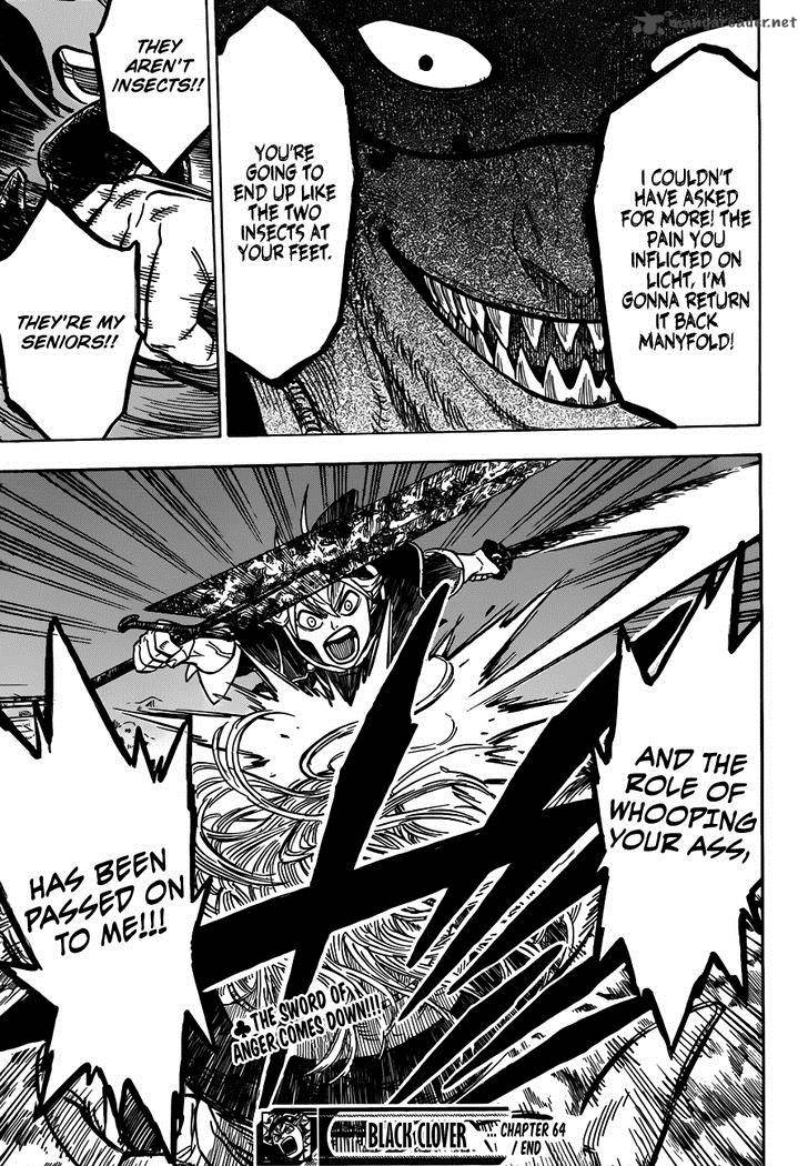 Black Clover Manga Chapter 64 page 18 - An Unfiltered Fireball and a Wild Lightning Bolt