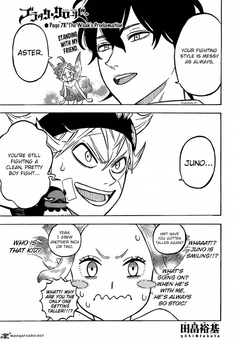 Black Clover Manga Chapter 78 page 1 - The Weak's Proclamation