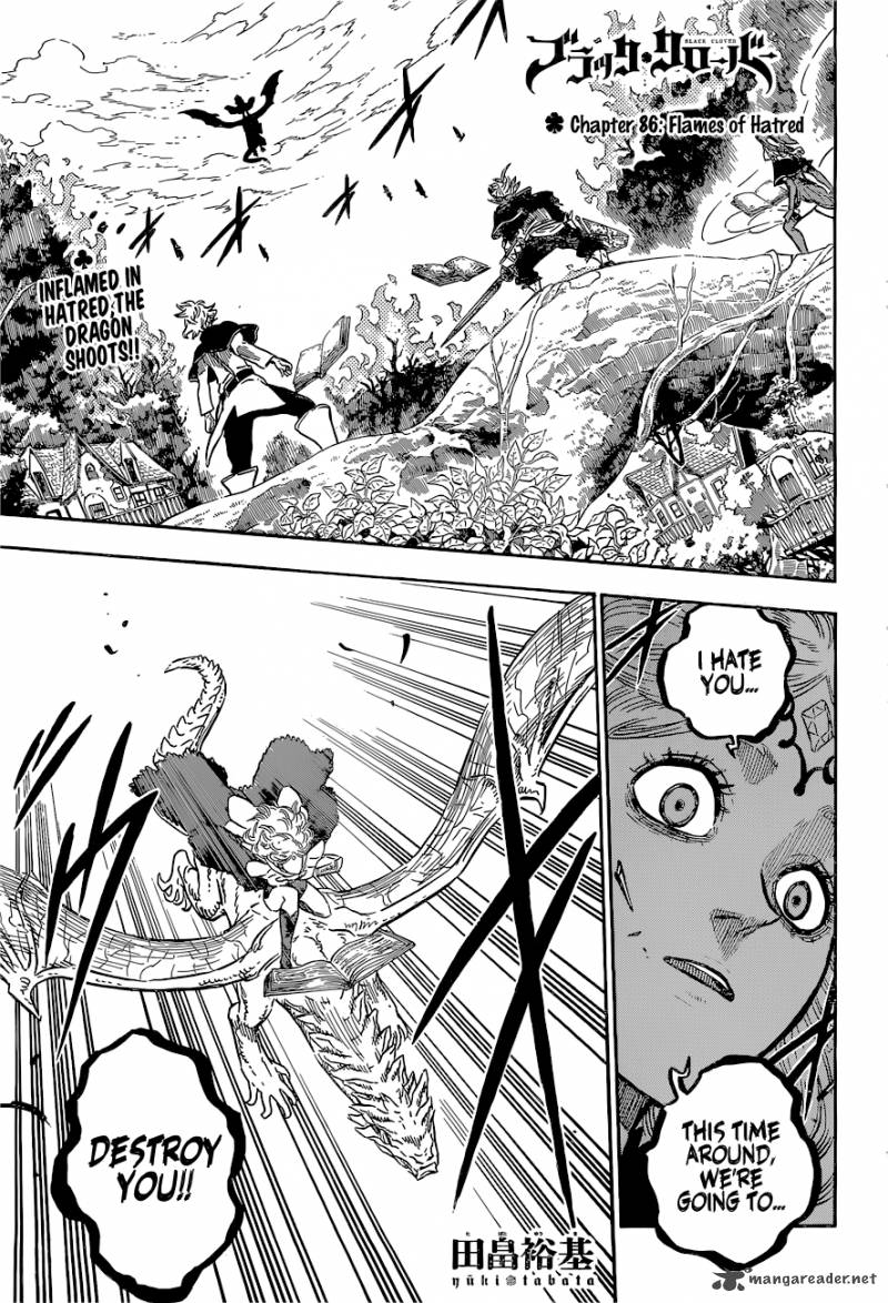 Black Clover Manga Chapter 86 page 1 - Flames of Hatred