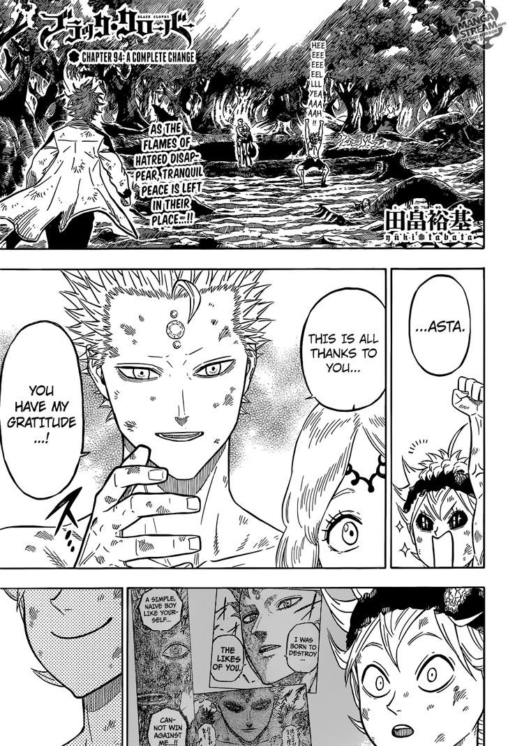 Black Clover Manga Chapter 94 page 1 - A Complete Change