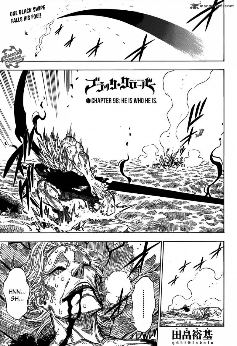 Black Clover Manga Chapter 98 page 1 - He Is Who He Is